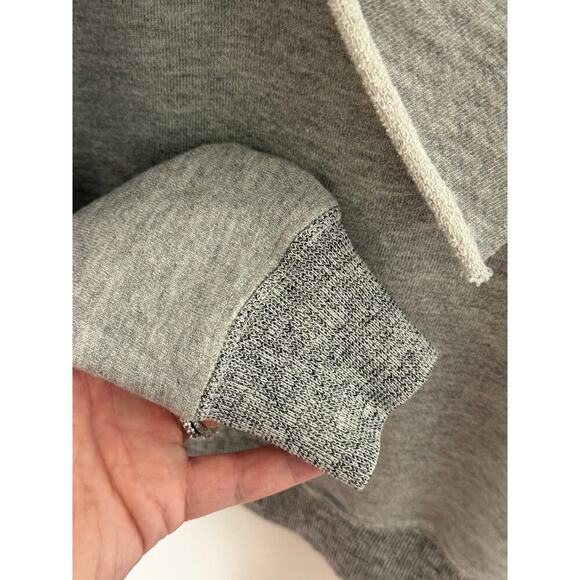 THE GREAT. The Bow Dropped Shoulder Sweatshirt Light Heather Grey Women's Size 1 - Picture 8 of 11